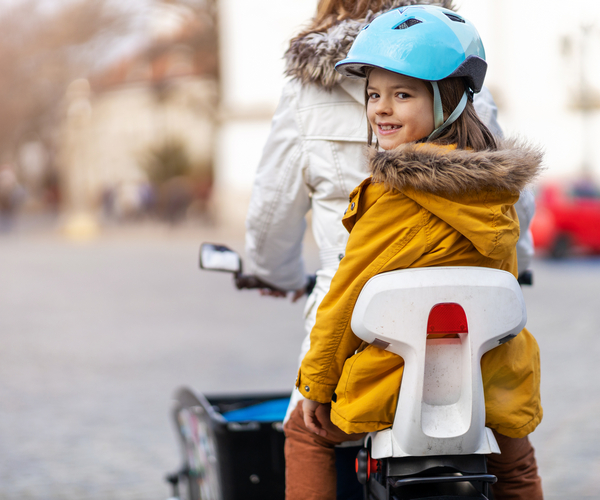 Young,Woman,And,Her,Son,Riding,The,Bicycle,In,A